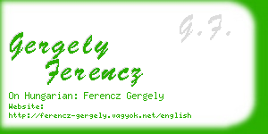 gergely ferencz business card